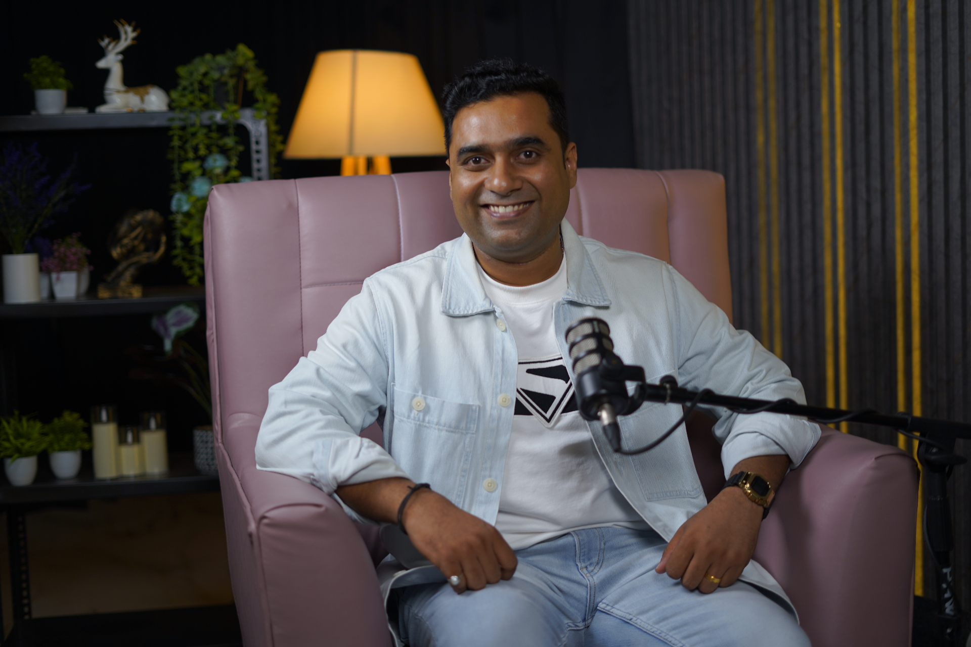 Ujjwal Abhishek on the podcast set